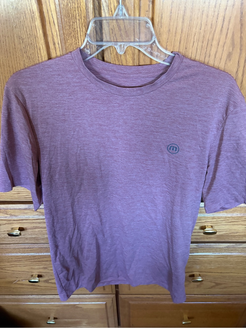 Travis Mathew Men's Crew Neck T-Shirt in Dusty Mauve